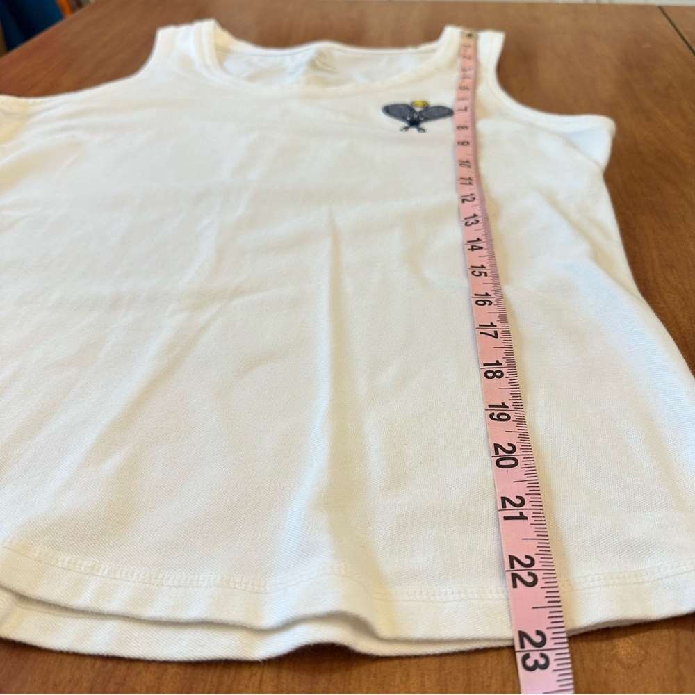 T by Talbots Tennis Prep Women's Tank Top Embroidered Large Petite Preppy - Picture 6 of 6
